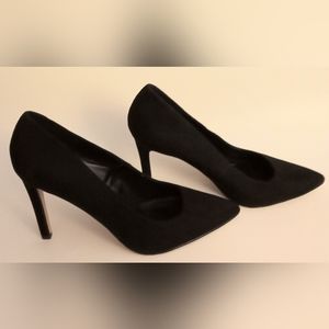 Forever 21 Black Faux Suede/Microfiber Heels